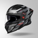 STUDDS HELIOS D2 CIRCUIT MATT DECOR BLACK & GREY HELMET