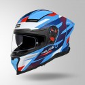 STUDDS HELIOS D2 CIRCUIT DECOR MATT BLUE & RED HELMET