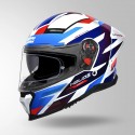 STUDDS HELIOS D2 CIRCUIT DECOR WHITE & BLUE HELMET