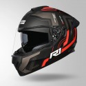 STUDDS DRIFTER D4 R1 DECOR MATT BLACK & RED HELMET