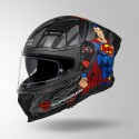 STUDDS HELIOS SUPERMAN EDITION MATT BLACK & BLUE HELMET