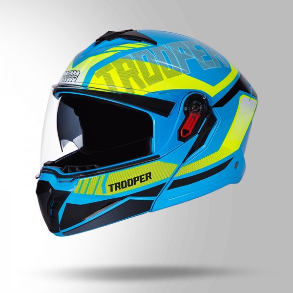STUDDS TROOPER DV D1 DECOR BLUE & YELLOW HELMET