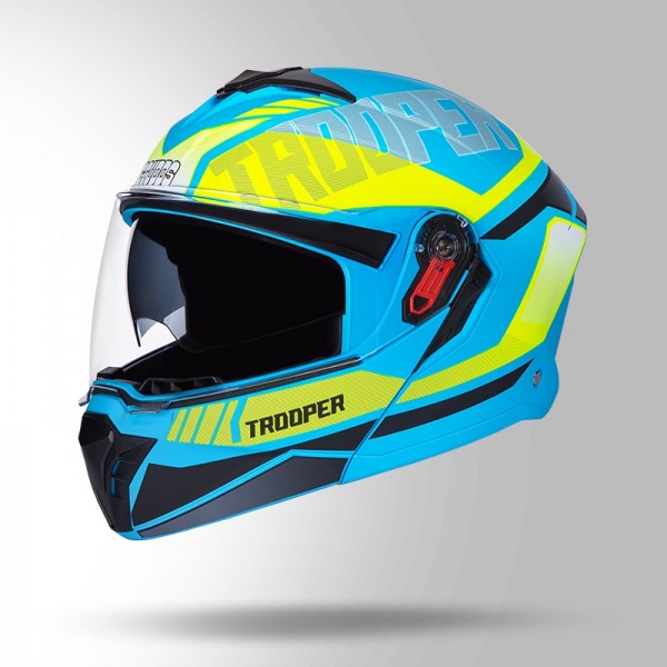 STUDDS TROOPER DV D1 DECOR MATT BLUE & YELLOW HELMET