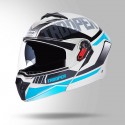 STUDDS TROOPER DV D1 DECOR MATT GREY & BLUE HELMET