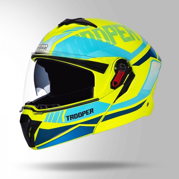 STUDDS TROOPER DV D1 DECOR YELLOW & BLUE HELMET