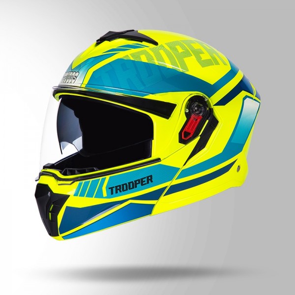 STUDDS TROOPER DV D1 DECOR YELLOW & GREEN HELMET