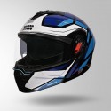 STUDDS TROOPER DV D2 HELLCAT DECOR BLACK & BLUE HELMET