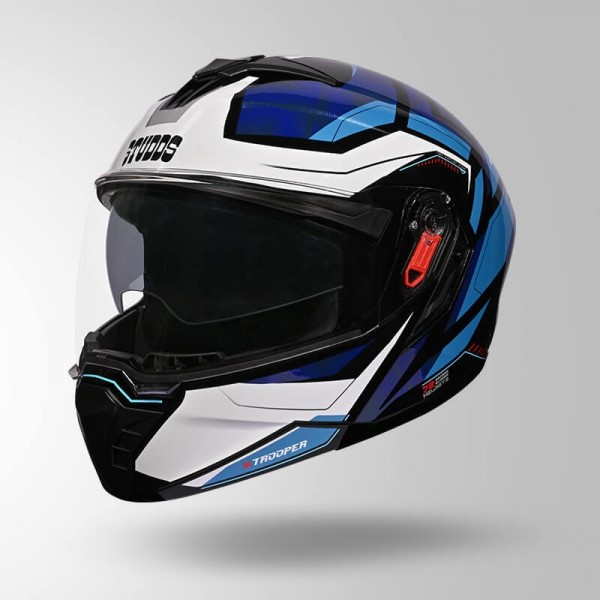 STUDDS TROOPER DV D2 HELLCAT DECOR BLACK & BLUE HELMET