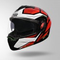STUDDS TROOPER DV D2 HELLCAT DECOR BLACK & RED HELMET