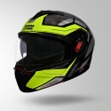 STUDDS TROOPER DV D2 HELLCAT DECOR BLACK /FLUORESCENT YELLOW & YELLOW HELMET