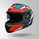 STUDDS TROOPER DV D2 HELLCAT DECOR BLUE & RED HELMET