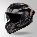 STUDDS TROOPER D4 RACE DECOR BLACK / ORANGE & GREY HELMET