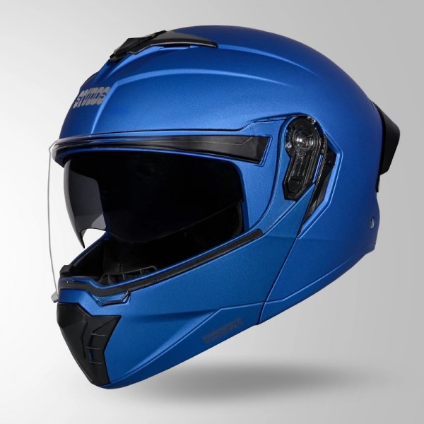 STUDDS TROOPER DV MATT FLAME BLUE HELMET