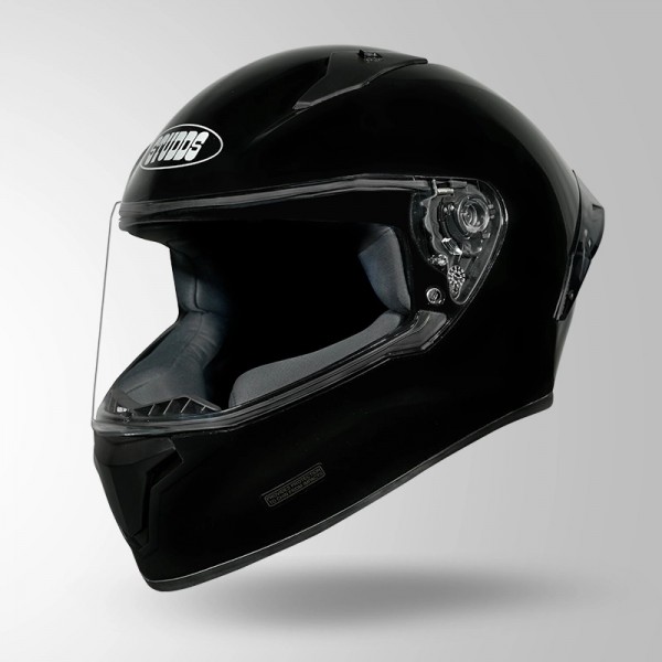 STUDDS THUNDER BLACK WITH SPOILER HELMET