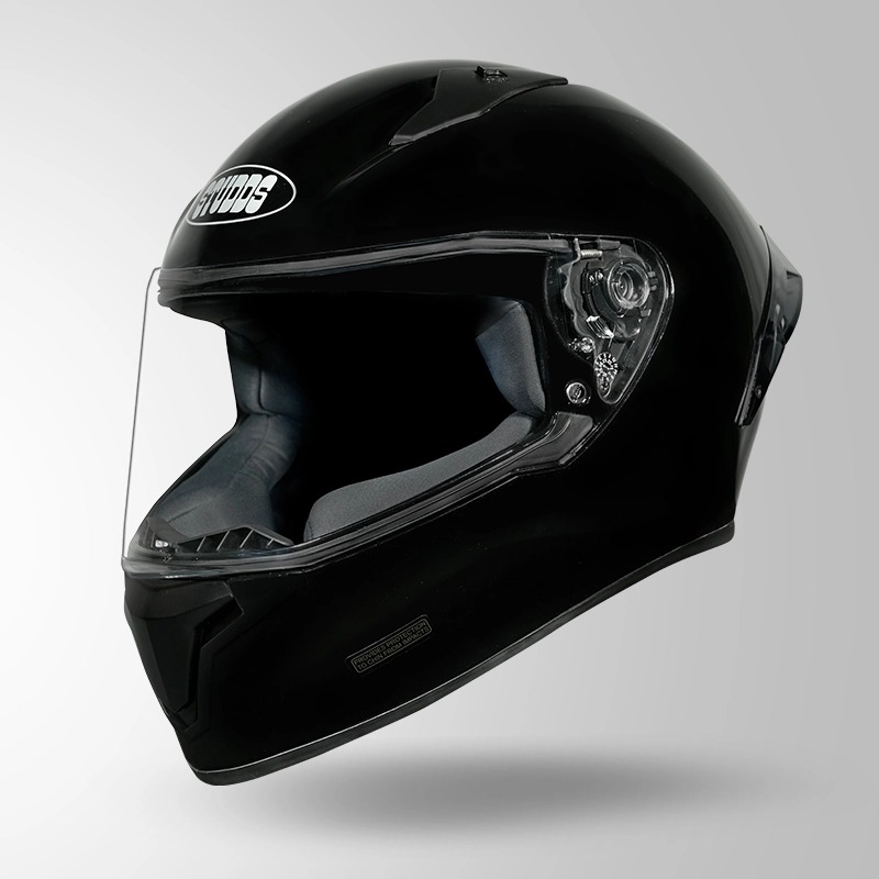 STUDDS THUNDER BLACK WITH SPOILER HELMET