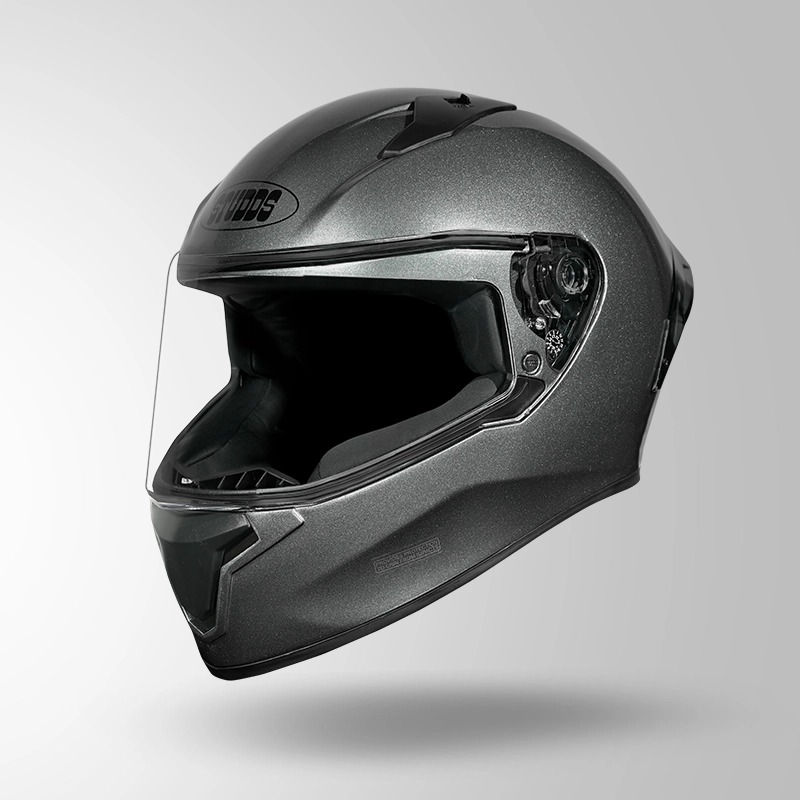 STUDDS THUNDER GUN GREY WITH SPOILER HELMET