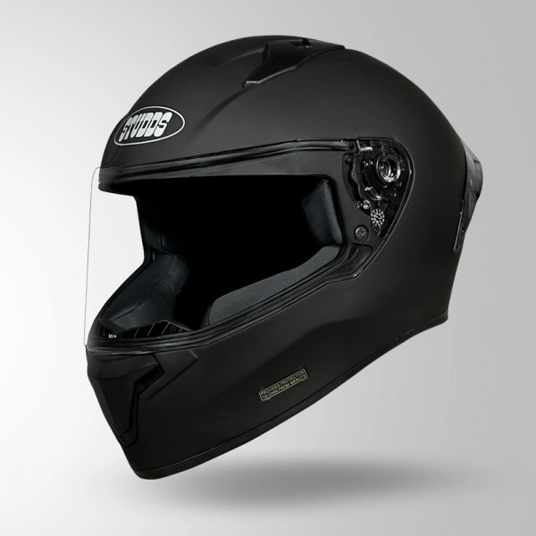 STUDDS THUNDER MATT BLACK WITH SPOILER HELMET
