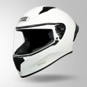 STUDDS THUNDER WHITE WITH SPOILER HELMET