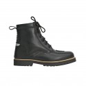 VIATERRA BRONSON RETRO MOTORCYCLE RIDING BOOTS FOR MEN BLACK