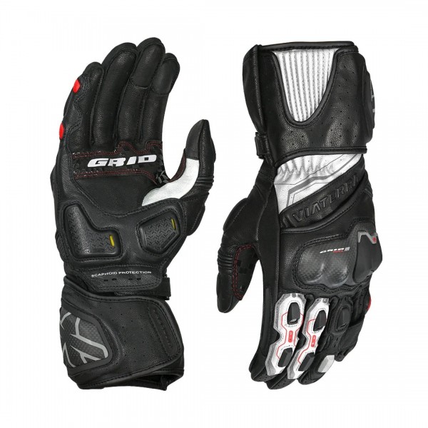VIATERRA GRID MK3 – FULL GAUNTLET RIDING GLOVES RED