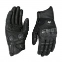 VIATERRA HOLESHOT PRO SEMI GAUNTLET HYBRID RIDING GLOVES BLACK