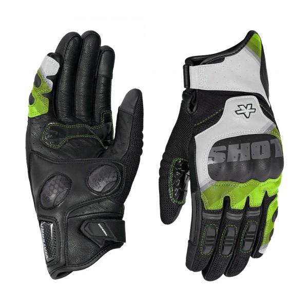 VIATERRA HOLESHOT PRO SEMI GAUNTLET HYBRID RIDING GLOVES GREEN
