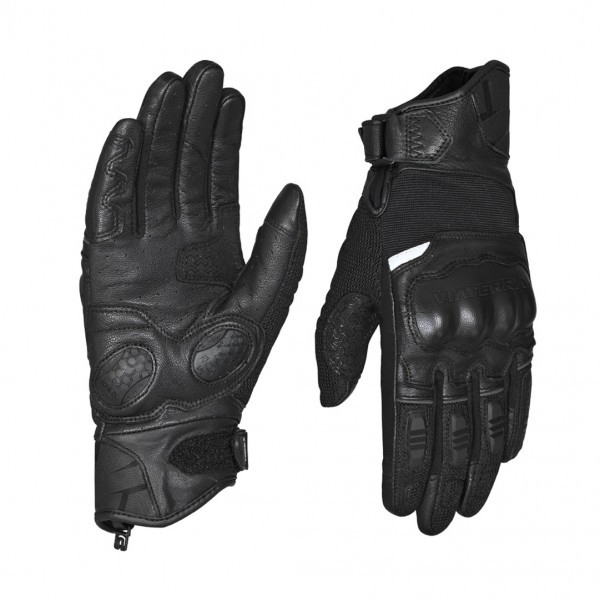 VIATERRA HOLESHOT SHORT RIDING GLOVES BLACK