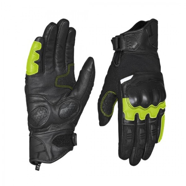 VIATERRA HOLESHOT SHORT RIDING GLOVES FLOURESCENT GREEN