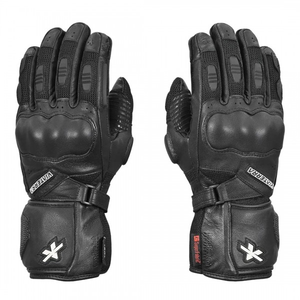 VIATERRA KRUGER – MOTORCYCLE TOURING RIDING GLOVES MIDNIGHT BLACK
