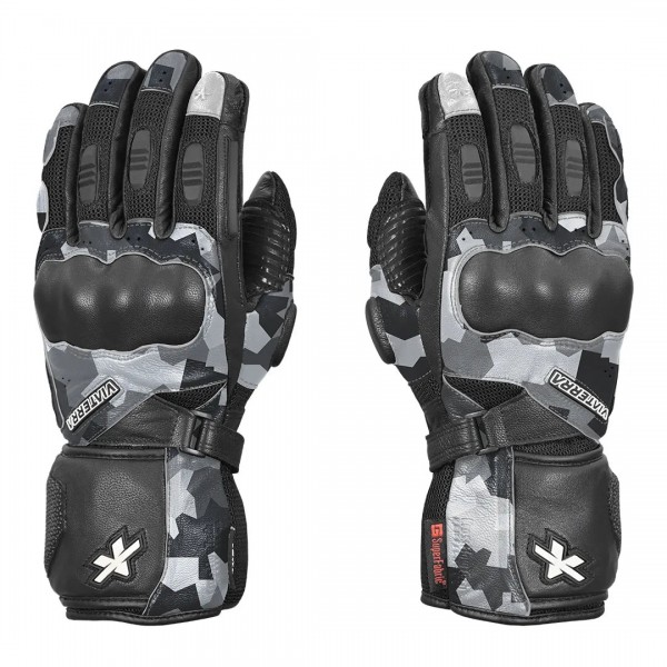 VIATERRA KRUGER – MOTORCYCLE TOURING RIDING GLOVES SNOWCAMO