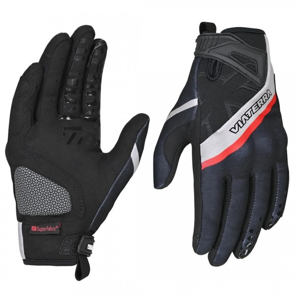 VIATERRA ROOST – OFFROAD TRAIL RIDING MOTORCYCLE GLOVES MIDNIGHT BLACK